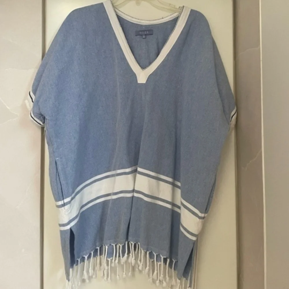 KOZA Melissa Textured Cotton Caftan Tunic Size Large - Picture 2 of 14